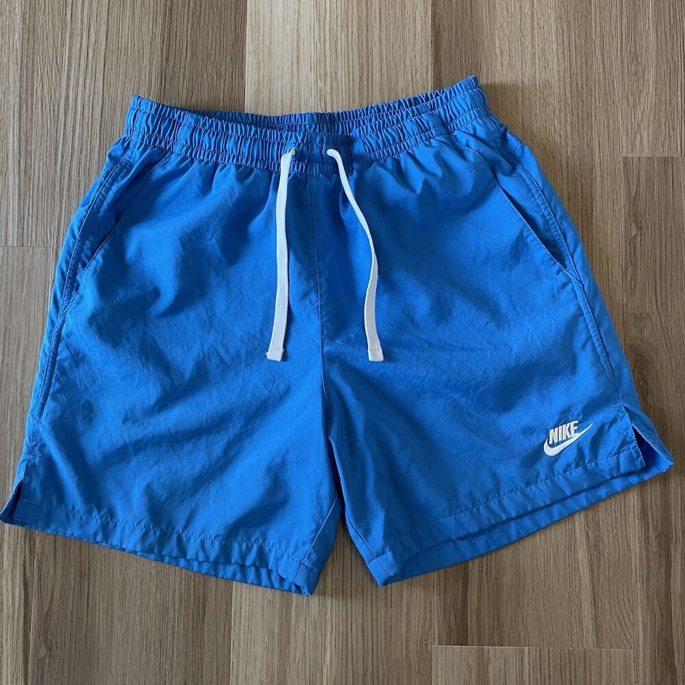 Nike Woven Flow Club Shorts Mens Small Royal Blue Mesh Sportswear 6” Active Gym